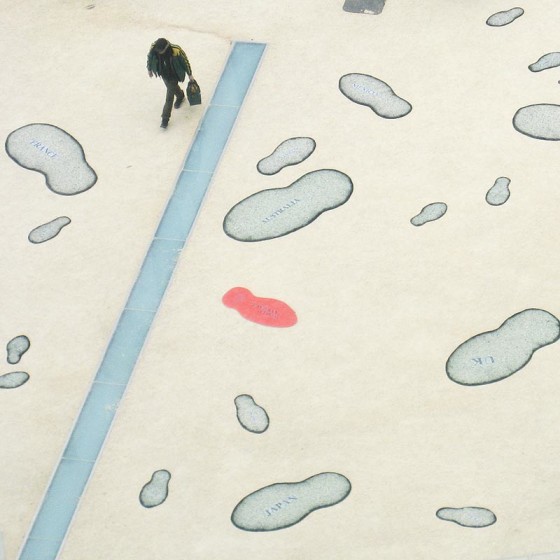 installation of footprints made of carpet padding