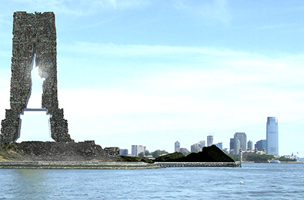 tower made from recycled refuse