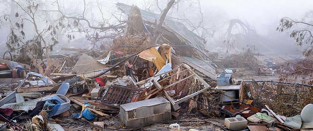 Storm wreckage landscape