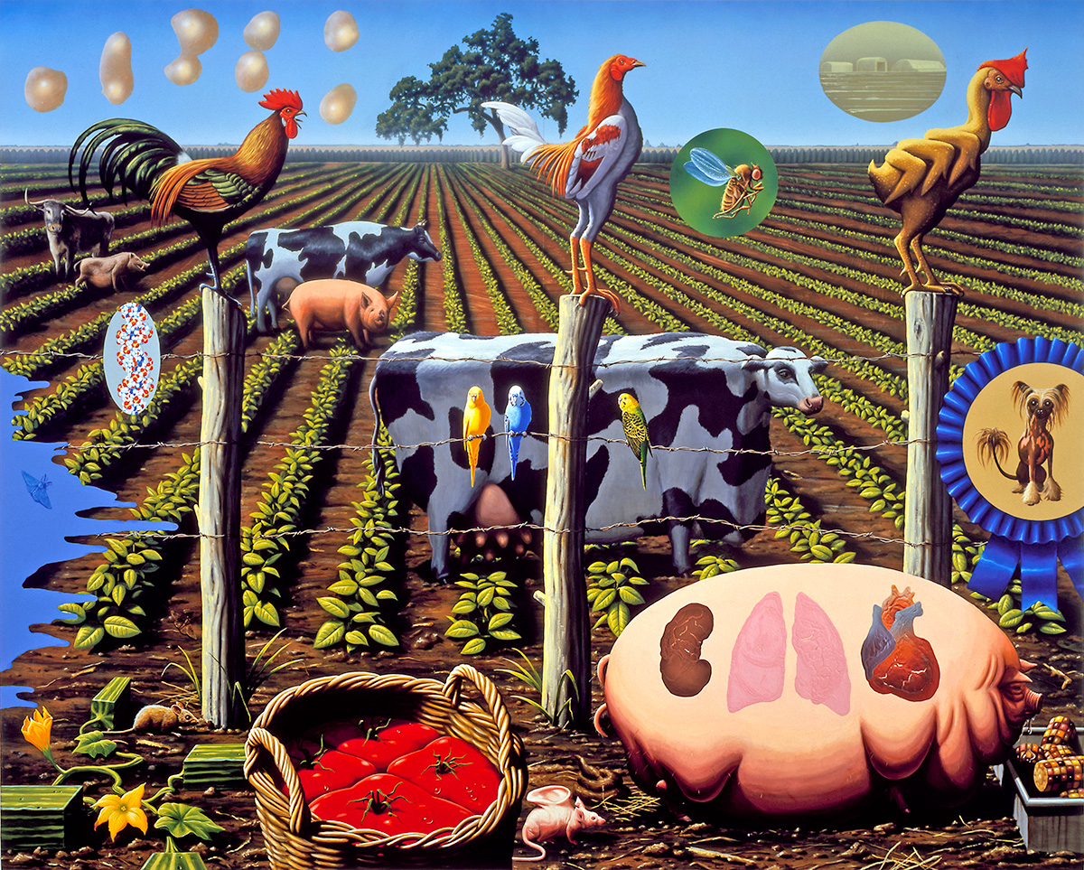 farm with genetically modified farm animals
