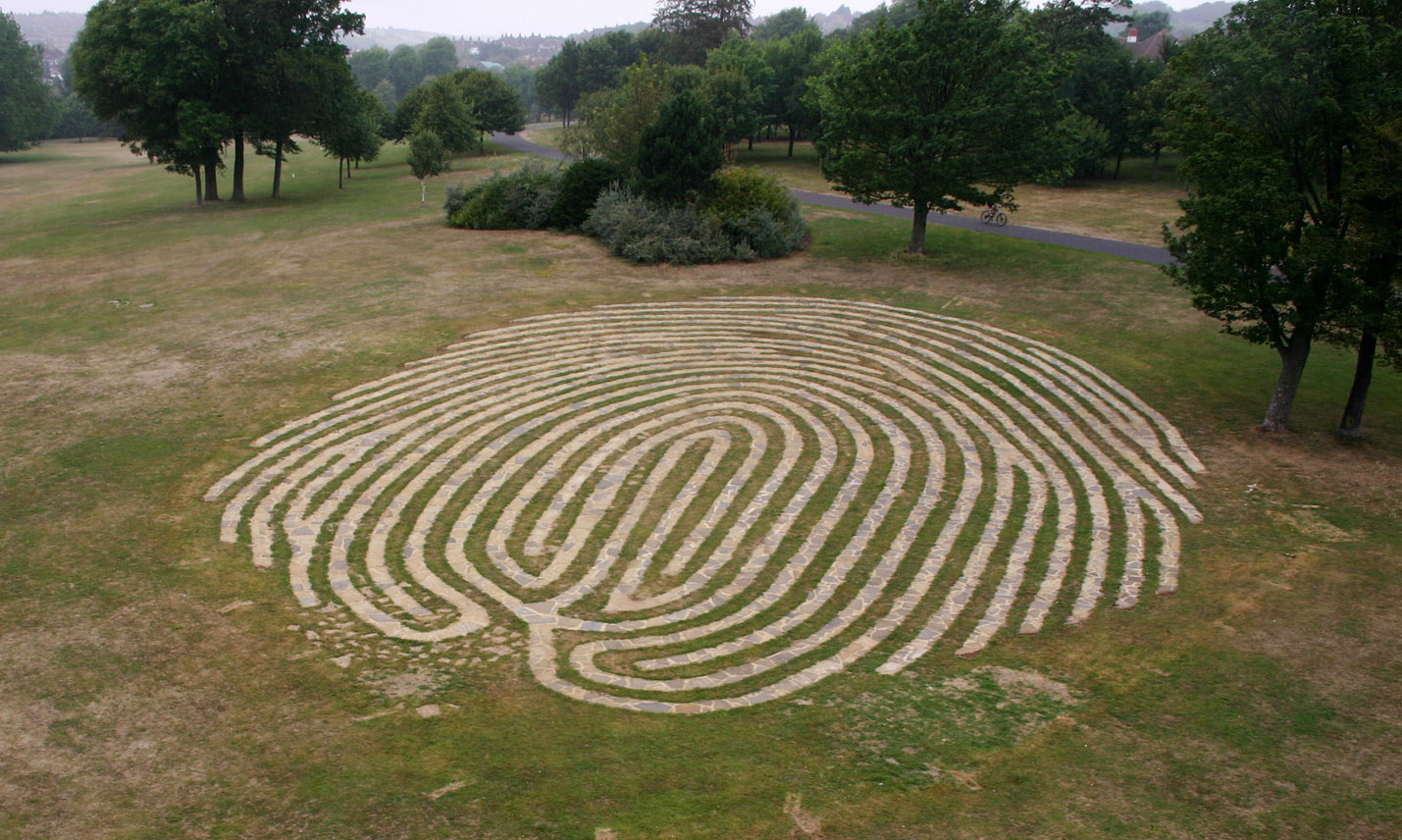 large scale fingerprint made of stone