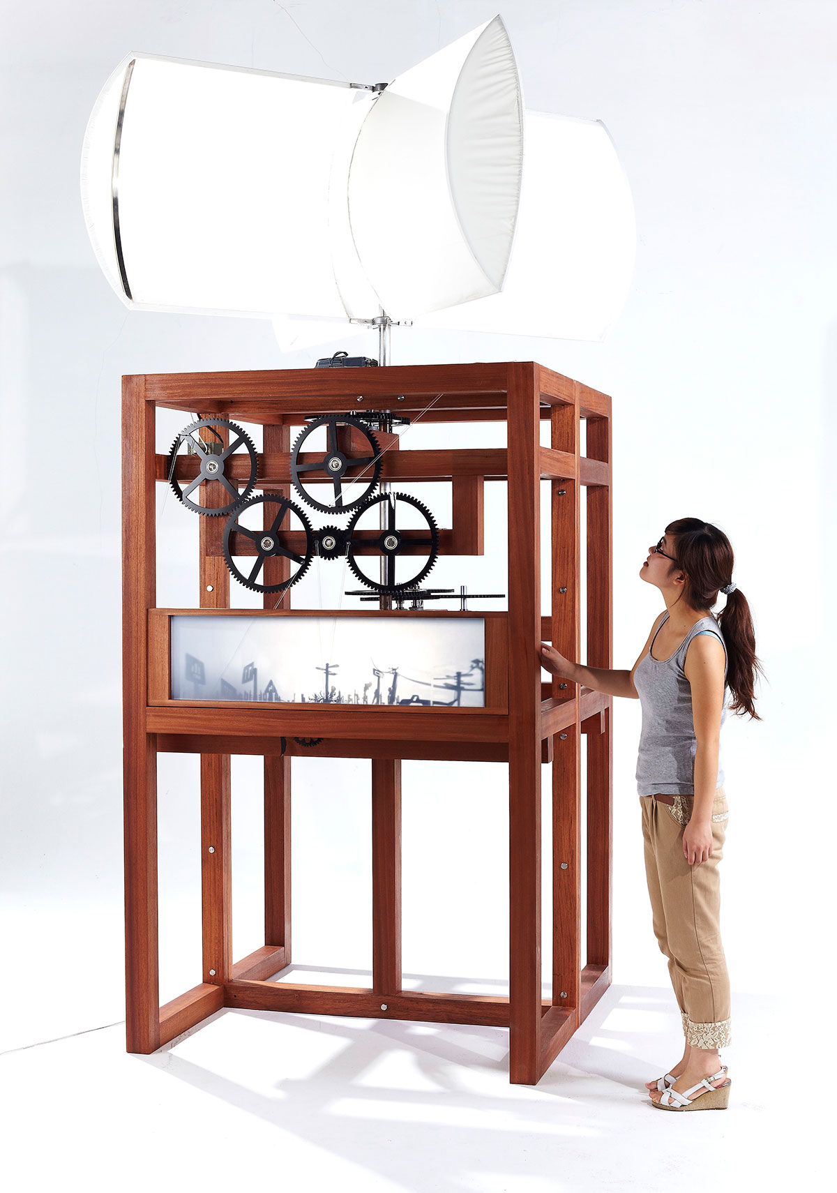 wind powered animation machine