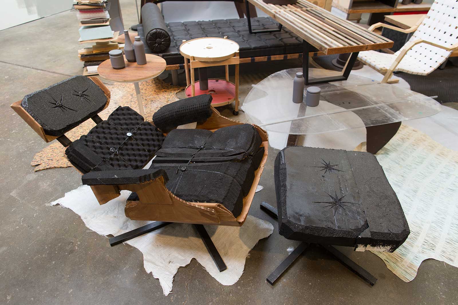 designer furniture made from trash