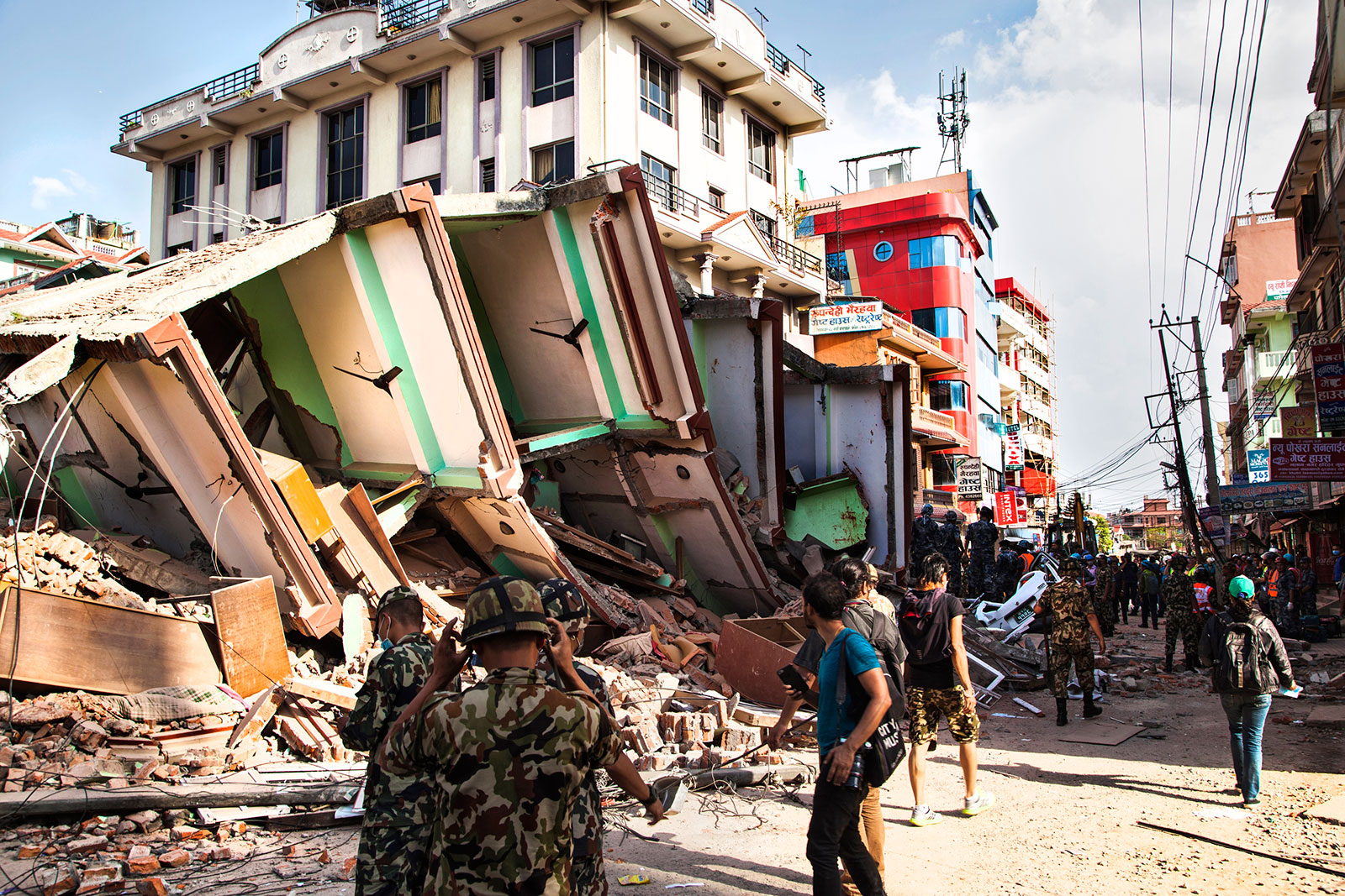 Earthquake damage in Nepal