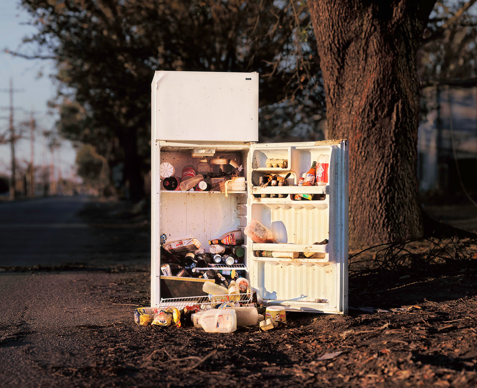 open refrigerator following hurricane