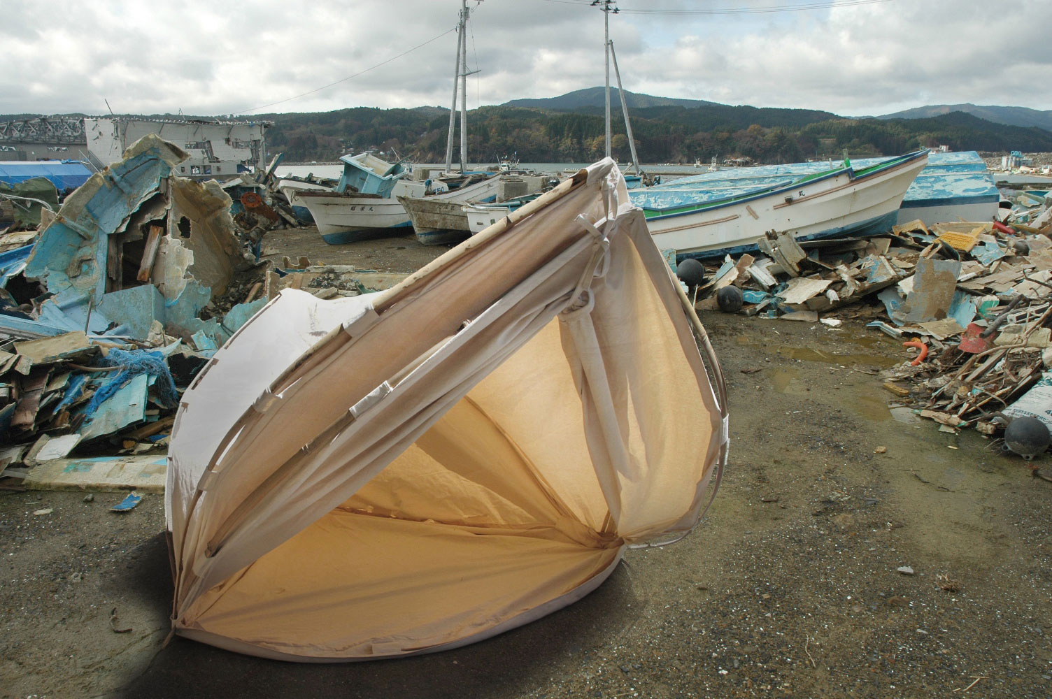 portable shelter and boats