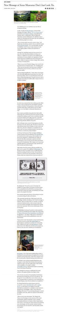 NY Times article on Art Works for Change