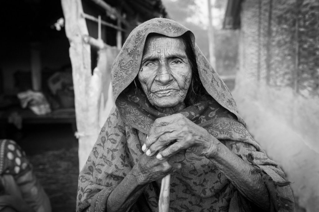 elderly woman in Nepal