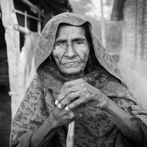 elderly woman in Nepal