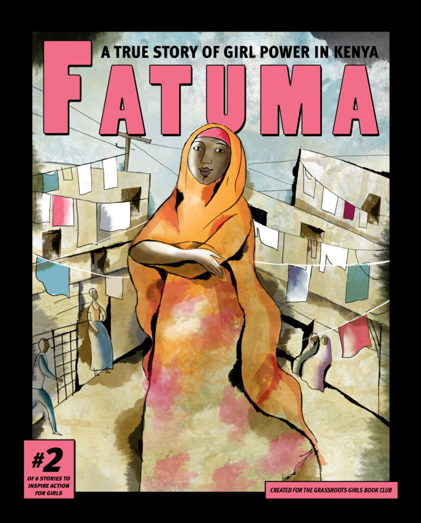 graphic novel cover with girl from Kenya