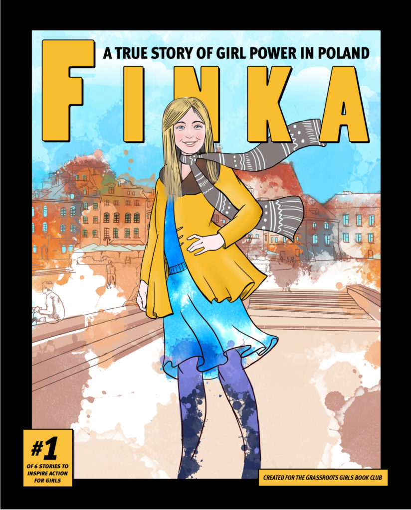 graphic novel cover with girl from Poland