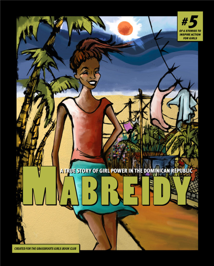 graphic novel cover with girl from Dominican Republic