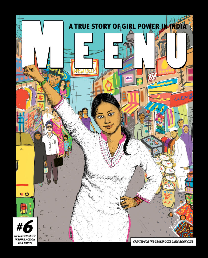 graphic novel cover with girl from India