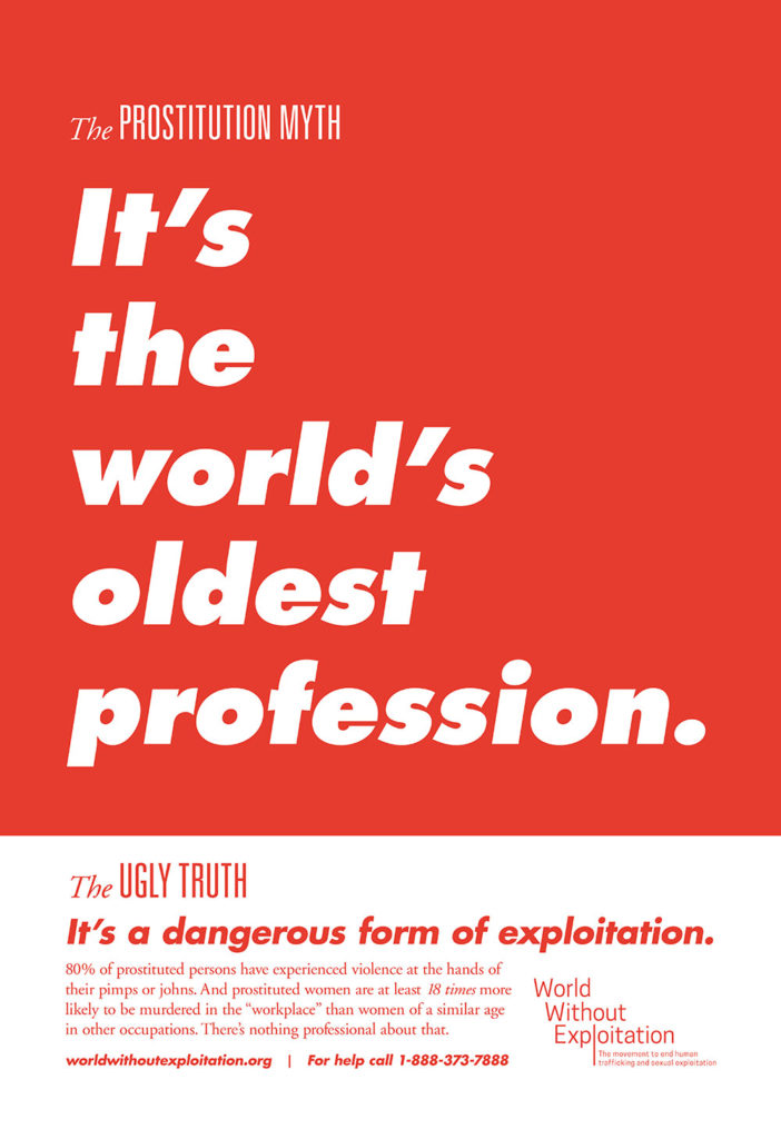 poster on myths of prostitution