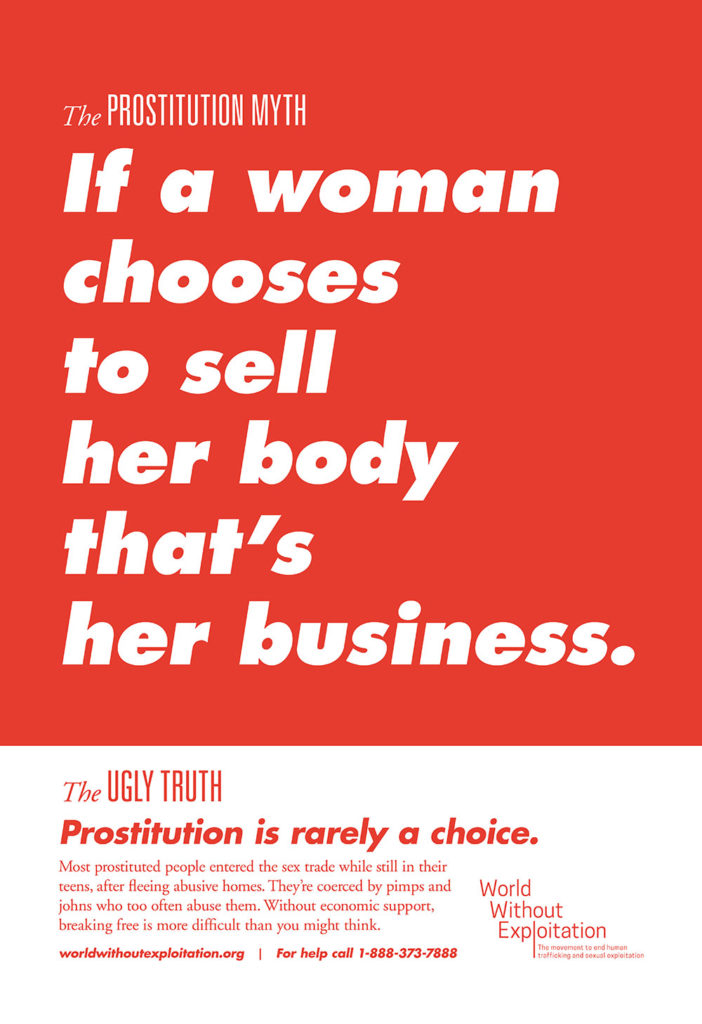 poster on myths of prostitution