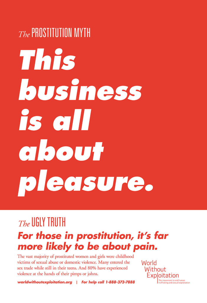 poster on myths of prostitution