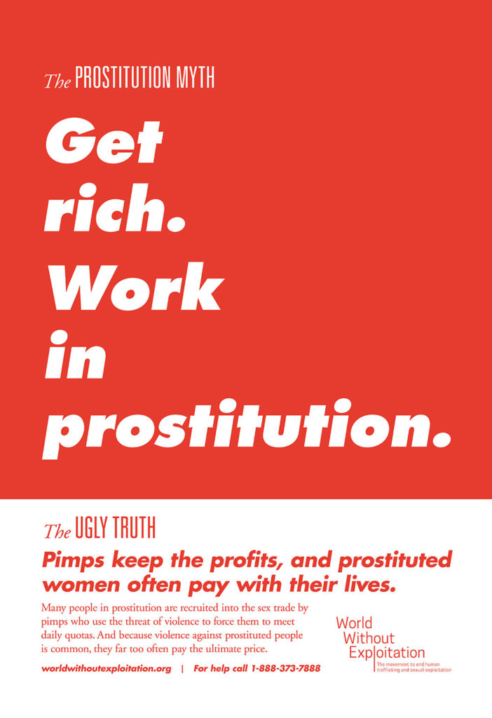 poster on myths of prostitution