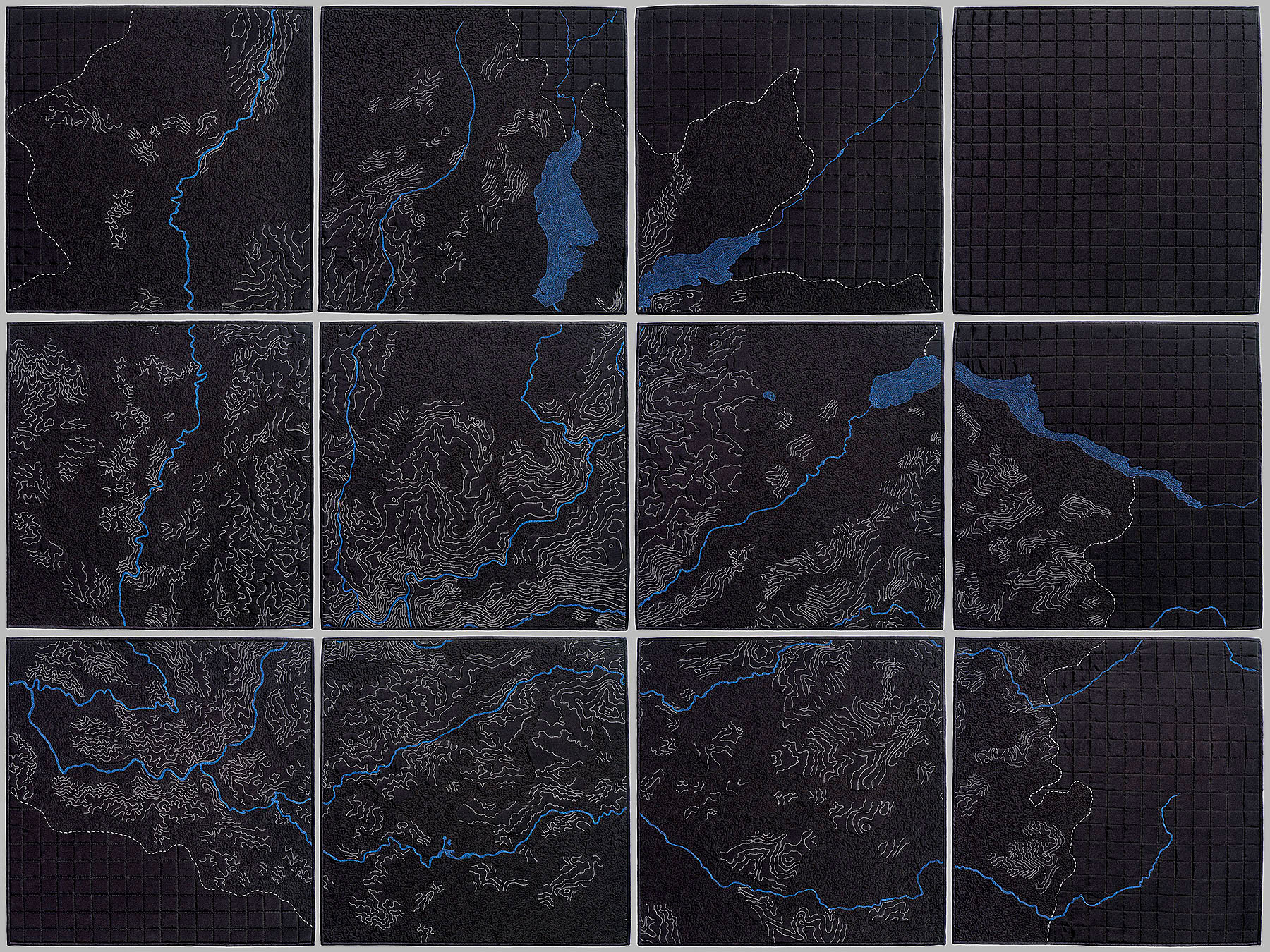 watershed map made of silk