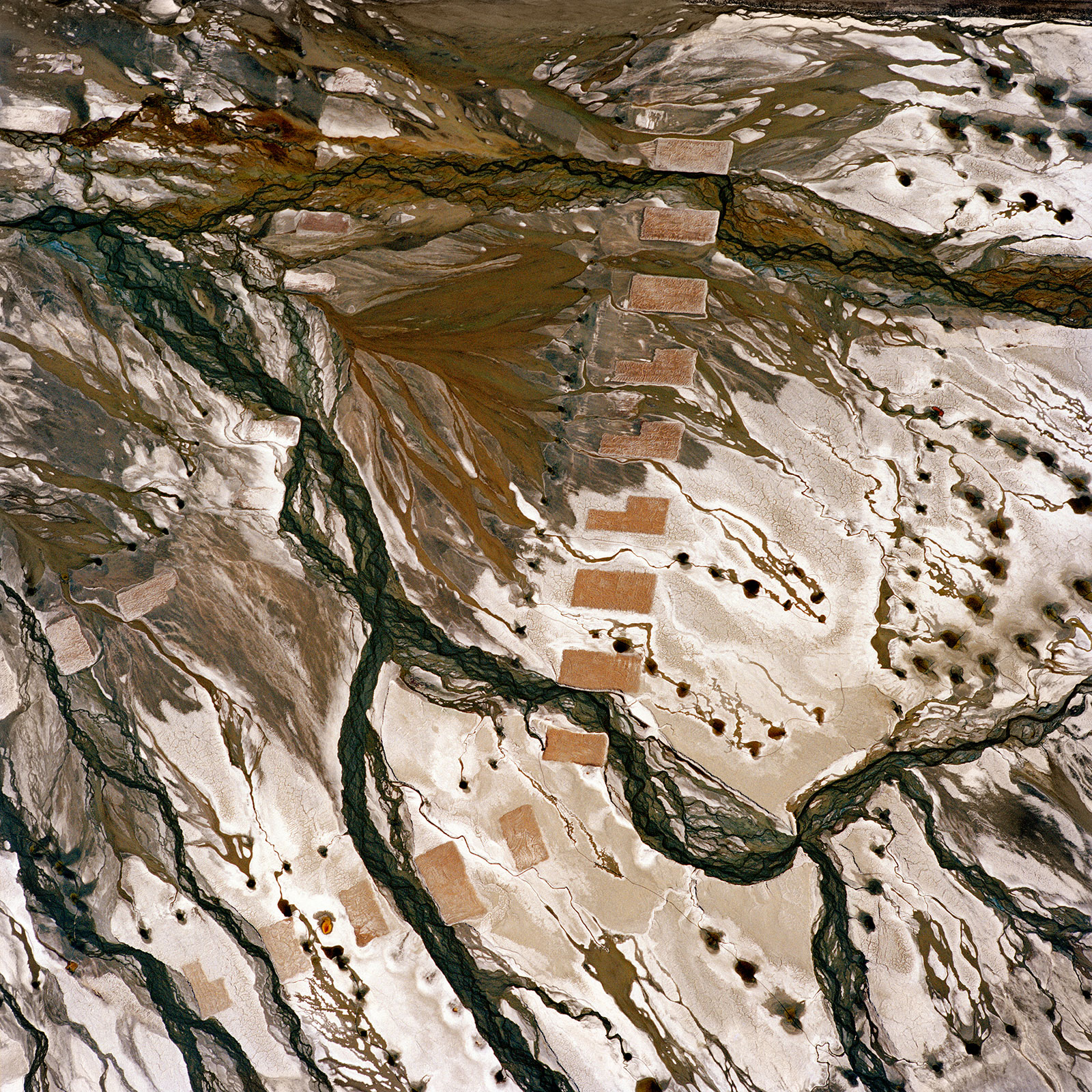 abstract patterns in dry lakebed